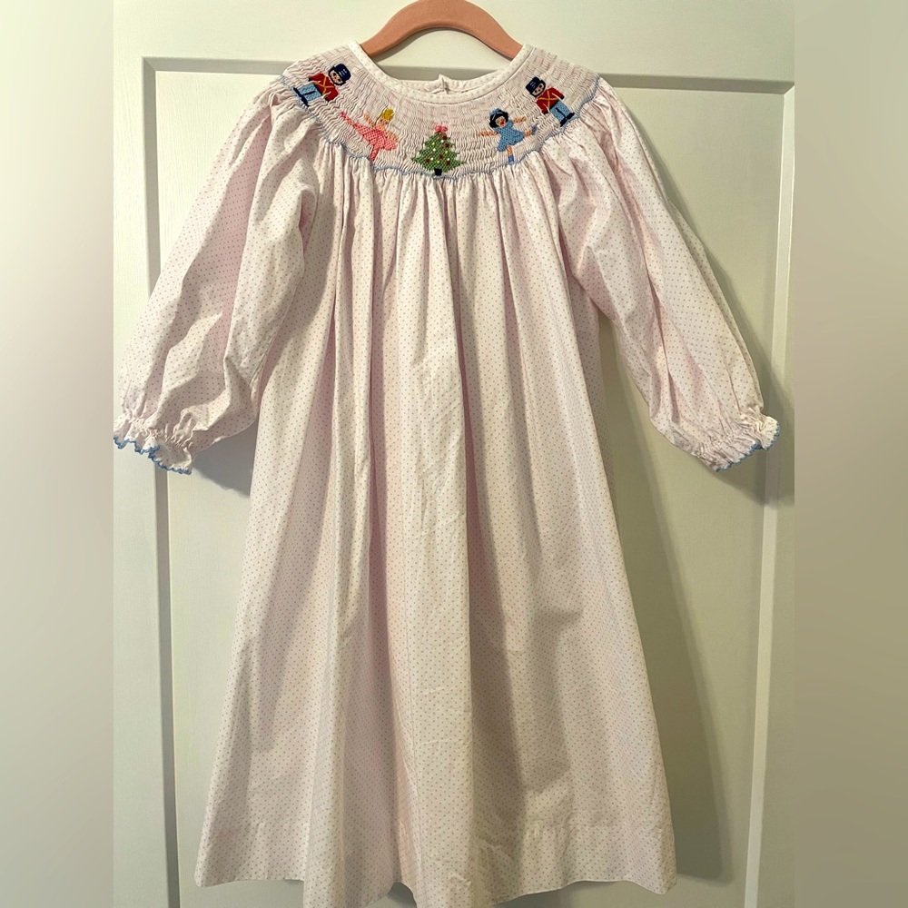 Shrimp & Grits smocked Nutcracker dress